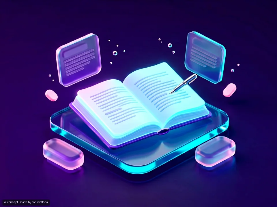AI-generated content editorial concept for Mobile usability audit; illustrative, not client work